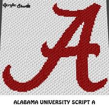 University Of Alabama Script A Roll Tide Crimson Tide