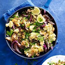 One Pan Cauliflower And Salmon Healthy Recipe Ww Australia Recipe Healthy Recipes Ww Recipes Recipes