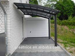 Attached Wall Aluminum Carport Garage With Polycarbonate Aluminum Handrail Carport Aluminum Carport