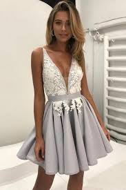 Homecoming Dresses A Line Homecomingdressesaline Homecoming Dresses Cheap Homecomingdre Grey Homecoming Dress Prom Dresses Sleeveless Satin Homecoming Dress