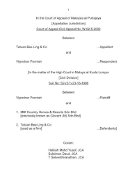 What are the main requirements to study in malaysia? In The Court Of Appeal Of Malaysia At Putrajaya Appellation