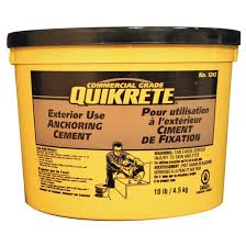 Simple to use, just mix with water. Quikrete Exterior Use Anchoring Cement 4 5 Kg 124512 Rona