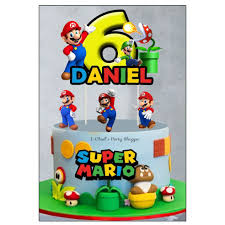 Surprise your guests and kids with their favorite hero! Super Mario Cake Topper Personalized Lazada Ph