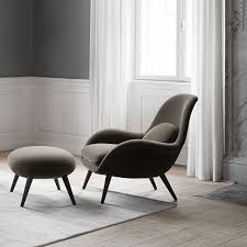 A quick video of the finn juhl chieftain chair for a customer in copenhagen. Fredericia The Swoon Lounge Chair And Ottoman By Danish Design Duo Space Copenhagen Fredericiafurnitur Luxury Chairs Swoon Lounge Chair Contemporary Lounge