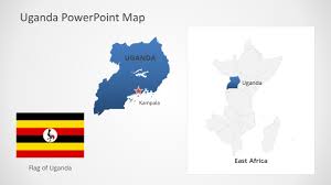 Interactive uganda map on googlemap. East Africa Uganda Map Powerpoint Slidemodel