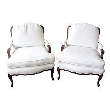 Sam Moore White Vinyl Bergere Arm Chairs Pair Image 1 Of 10 Chair White Vinyl Armchair