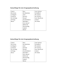 Satzanfange Vorgang Unterrichtsmaterial Im Fach Deutsch Satzanfange Deutsch Lernen Vorgangsbeschreibung