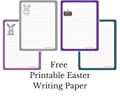 Square happy easter card template eggs stock vector royalty free. Free Printable Easter Writing Paper Stationery