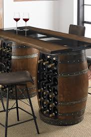 Loire Double Wine Barrel Gathering Table With Glass And Wood Top Wine Barrel Table Wine Barrel Furniture Barrel Decor