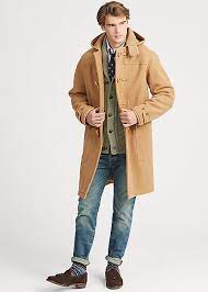 Add a layer of warm style to your outfits with a ralph lauren coat. Wool Twill Hooded Duffle Coat
