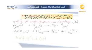 الاول الثانوي الفصل الدراسي الثاني الكيمياء تفاعلات المحاليل المائية تكون الماء Youtube