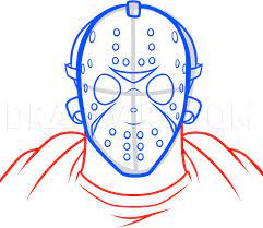 How To Draw Jason Voorhees Easy Step By Step Drawing Guide By Dawn Dragoartcom Jason Drawing Movie Character Drawings Jason Voorhees Drawing