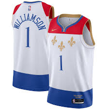 Men S New Orleans Pelicans Zion Williamson Nike White 2020 21 Swingman Player Jersey City Edition In 2020 New Orleans Pelicans Jersey Design Jersey