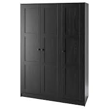 Ikea triple wardrobe with built in mirror chippenham, wiltshire almost new ikea triple wardrobe with built in mirror. Rakkestad Wardrobe With 3 Doors Black Brown 117x176 Cm Ikea