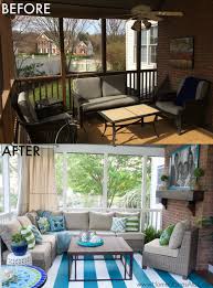 Lowe S Screen Porch Deck Makeover Reveal Screened Porch Decorating Screened In Porch Furniture House With Porch