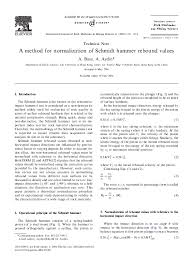 Pdf A Method For Normalization Of Schmidt Hammer Rebound