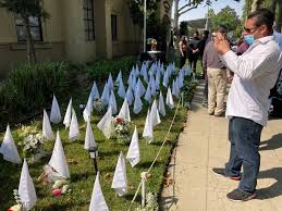 White flag' display a tribute to 67 locals who died of Covid-19