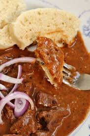 Commonly made from beef or pork, but during hunting season venison goulash is also served. Hovezi Gulas Czech Beef Goulash Mission Food Adventure