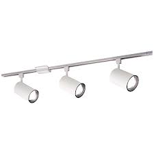 Shop indoor & outdoor lighting styles! Nora White Flat Back Cylinder 3 Light Track Kit 3d446 Lamps Plus