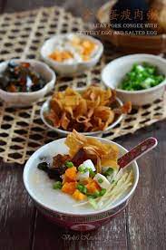 violet s kitchen 紫羅蘭的爱心厨房 金银蛋瘦肉粥lean pork congee with century egg and salted egg lean pork cantonese food chinese cooking