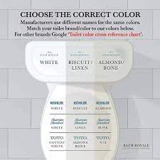 Black colored toilets are most often installed to match black tile or wall paint but also complement shades of gray and stone colors such as granite or marble. Colors Information This Old Toilet