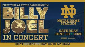 billy joel to play notre dame stadium in 2020 news notre