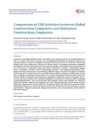 Despite a few recent growth reports, the this guide will walk you through some of the key steps in opening a malaysian business as a foreigner. Pdf Comparison Of Csr Activities Between Global Construction Companies And Malaysian Construction Companies