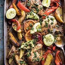 Sheet Pan Cuban Chicken With Citrus Avocado Salsa Video Half Baked Harvest Recipe Sheet Pan Recipes Recipes Sheet Pan Dinners