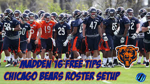 Madden 16 Free Tip Set Up Chicago Bears Roster Offense And Defense Depth Chart Dnd Gaming