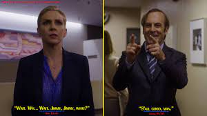 From breaking bad to better call saul. Kim Wexler Wait Wh Wait Jimmy Jimmy What Jimmy Mcgill Better Call Saul Better Call Saul Breaking Bad
