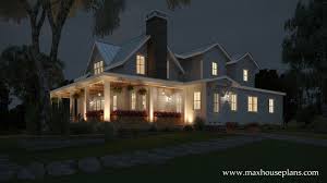 Optional island with bar seating. Modern Farmhouse Floor Plan With Wraparound Porch Max Fulbright Designs