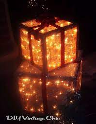 Outdoor Lighted Christmas Presents Outdoor Christmas Presents Diy Christmas Lights Decorating With Christmas Lights