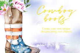 Shop cowgirl boots stickers created by independent artists from around the globe. Watercolor Cowboy Boots Clipart Set Grafik Von Artcreationsdesign Creative Fabrica