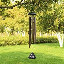 Die windspiele sind sowohl für den garten, als auch für ihren balkon geeignet! Eeieer Grosse Windspiel Chimes Klangspiele Windspiele Deko Mit Amazing Grace Wind Chimes Aluminium Gesamtlange 36 Fur Draussen Balkon Garten Braun Amazon De Garten