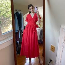 Mara Hoffman Dresses Mara Hoffman Red Ingrid Wrap Dress Poshmark