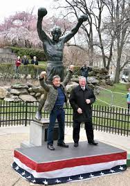 The rocky balboa statue is in front of the philadelphia museum of art. Photos Sylvester Stallone Just Stopped By The Rocky Statue