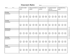 printable classroom behavior chart template templates at