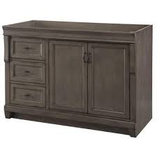 Home Decorators Collection Naples 48 In W Bath Vanity Cabinet Only In Distressed Grey With Left Hand Drawers Nadga4821dl Vanity Cabinet Best Bathroom Vanities Bathroom Cabinet Redo