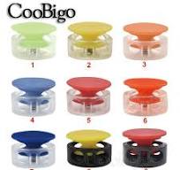 Plastic Cord Lock Stopper Double Hole Press Spring Sliding ...