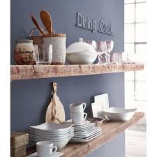 Wandregal Reyceltes Holz Metall Regale Mobel Living Regal Kuche Kuchen Wandregal Deko Tisch