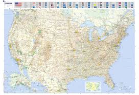 Includes australia outline and australia stencil. Usa Michelin Road Wall Map The Map Shop