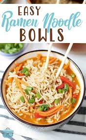 Add garlic and ginger and sauté for just 1 minute. Easy Ramen Noodle Bowls The Country Cook