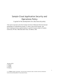 Use the pre written sample and insert your own specific details based on your needs. Sample Cloud Application Security And Operations Policy Release