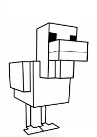 Minecraft Chicken High Quality Free Coloring From The Category Minecraft More Printable Pictures On Chicken Coloring Pages Chicken Coloring Coloring Pages