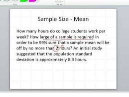 Confidence Intervals Appropriate Sample Size Statcrunch Confidence Interval Standard Deviation Student Work