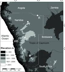 At0702 map.png 509 × 821; Location Map Of Namibia Abbreviations Of Towns K Keetmanshoop R Download Scientific Diagram