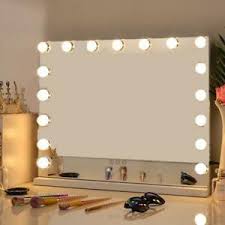 We have a number of exposed lightbulb type pendant lights and i love the look of edison bulbs. White Hollywood Mirror Vanity Led Light Bulb 17 Makeup Dress Up Frame Large Size Ebay