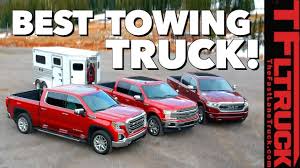 Truck towing capacity comparison chart 2020. Best Half Ton Towing Truck Ford F 150 Vs Gm 1500 Vs Ram 1500 Vs World S Toughest Towing Test Youtube