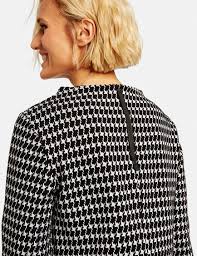 Maybe you would like to learn more about one of these? Dress With A Houndstooth Pattern In Black Gerry Weber