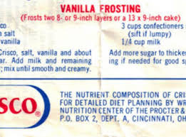 Crisco Vanilla Frosting Recipe Vanilla Frosting Recipes Frosting Recipes Vanilla Frosting
